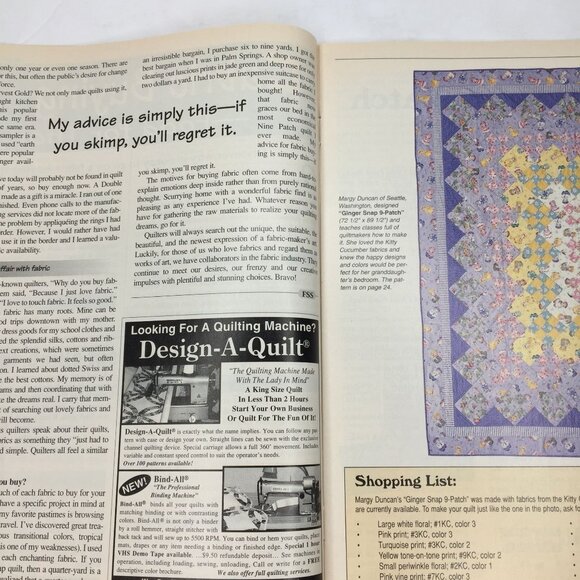 Vintage 1998 Traditional Quiltworks Magazine Lot Vol 1 Fabric Showcase Special - Picture 6 of 13
